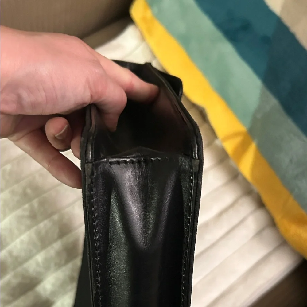 Gucci Black Nylon and Leather Combination Lock Briefcase